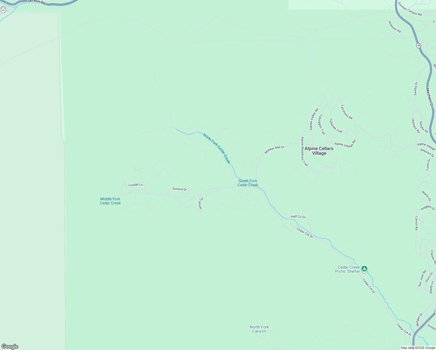 map of restaurants, bars, coffee shops, grocery stores, and more near 109 Spring Canyon Road in Ruidoso