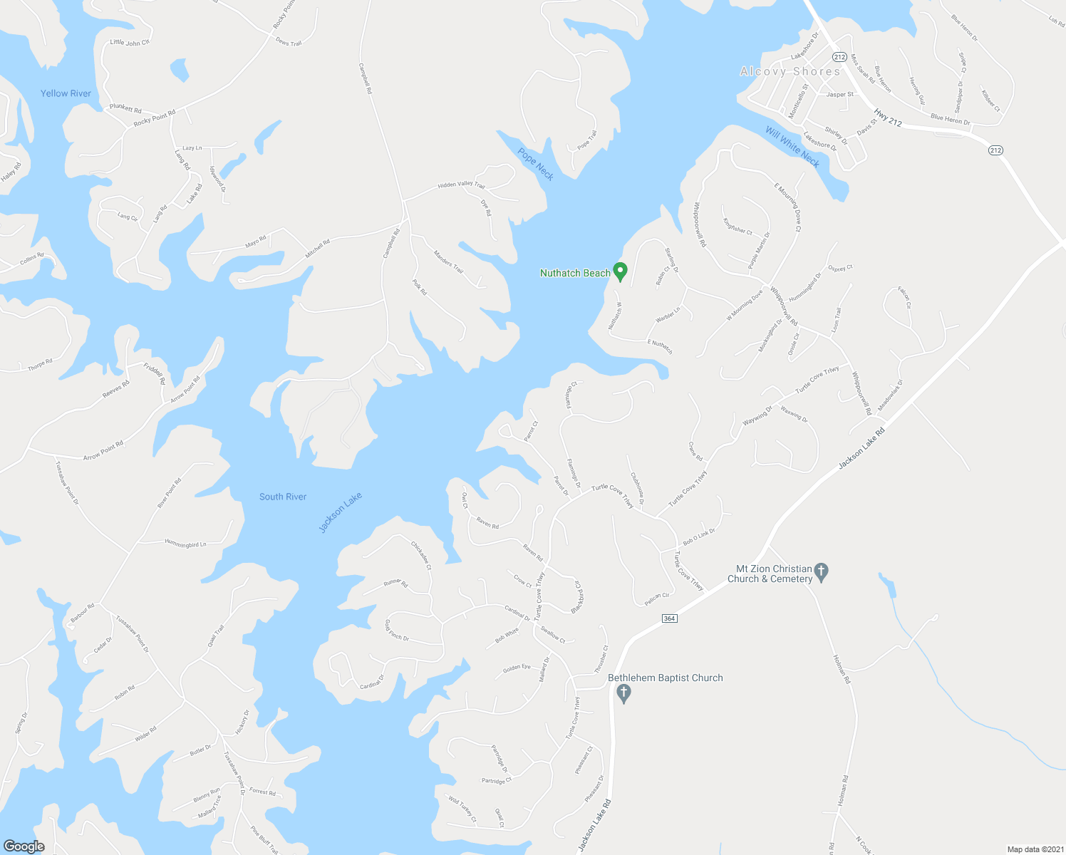 map of restaurants, bars, coffee shops, grocery stores, and more near 91 Parrot Court in Monticello