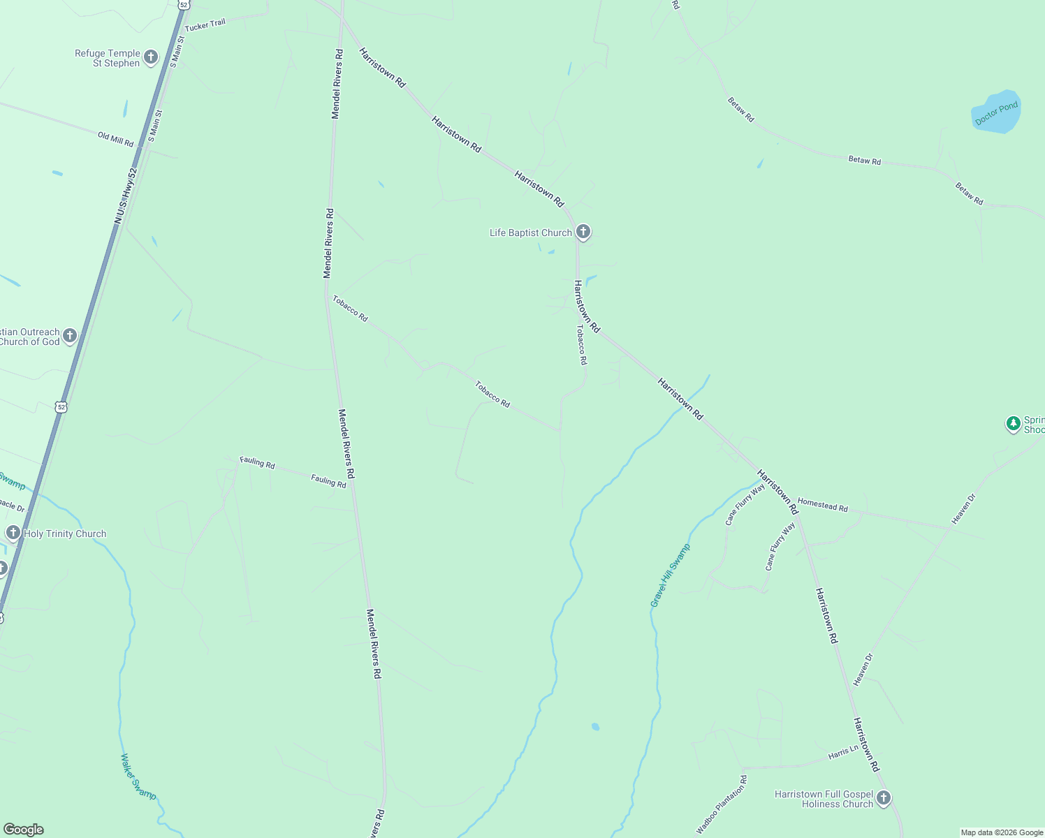 map of restaurants, bars, coffee shops, grocery stores, and more near 1077 Tobacco Road in Saint Stephen