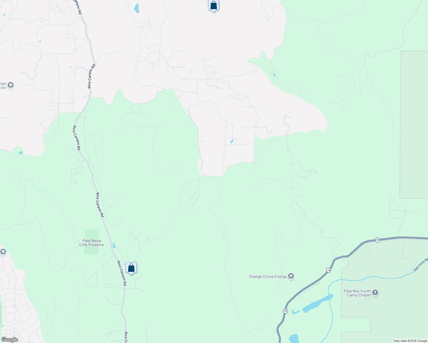 map of restaurants, bars, coffee shops, grocery stores, and more near 9550 Rainbrook Drive in Fallbrook