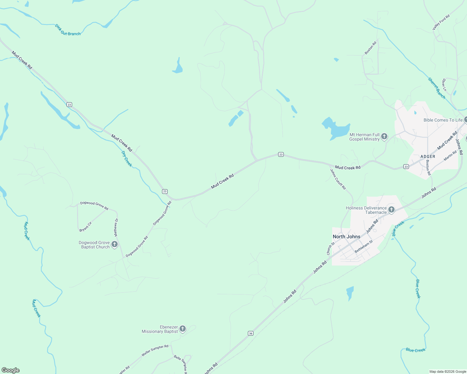 map of restaurants, bars, coffee shops, grocery stores, and more near 5065 Mud Creek Road in Jefferson County