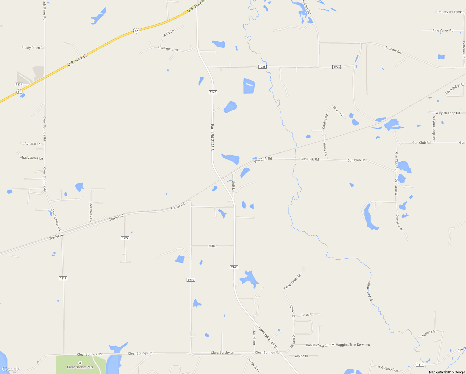 map of restaurants, bars, coffee shops, grocery stores, and more near 106 Goff Lane in Texarkana