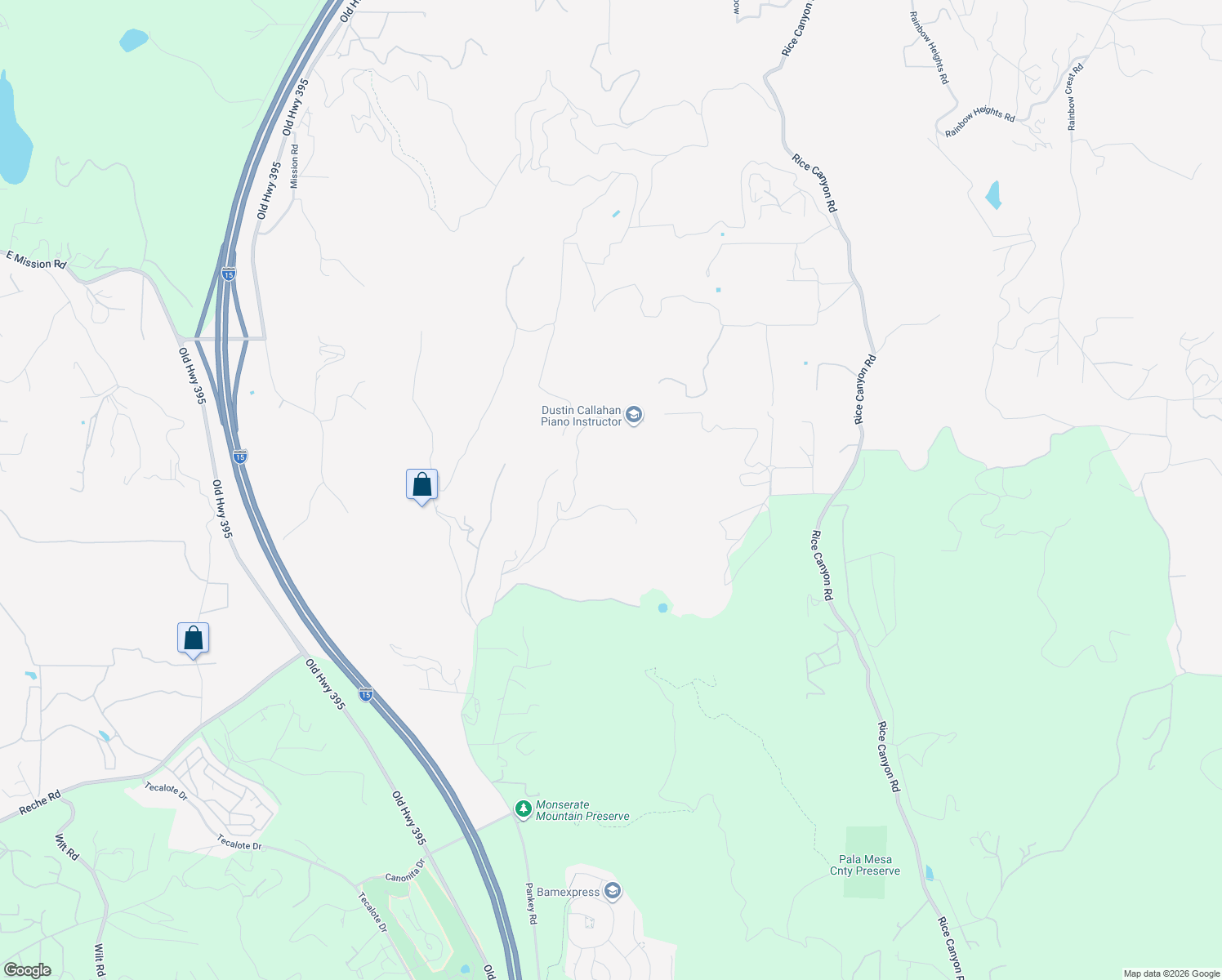 map of restaurants, bars, coffee shops, grocery stores, and more near in Rainbow