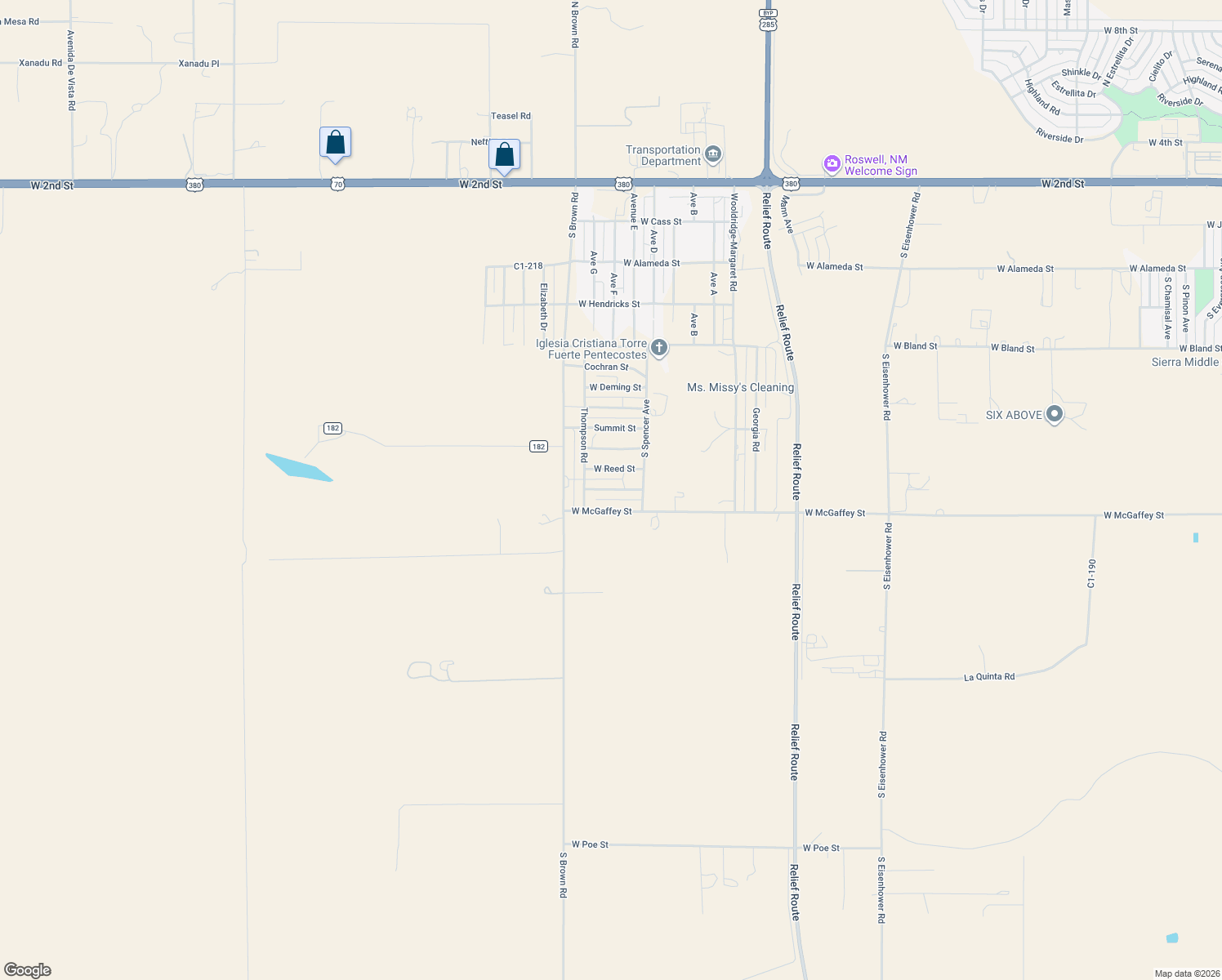 map of restaurants, bars, coffee shops, grocery stores, and more near 4708 West Jefferson Street in Roswell