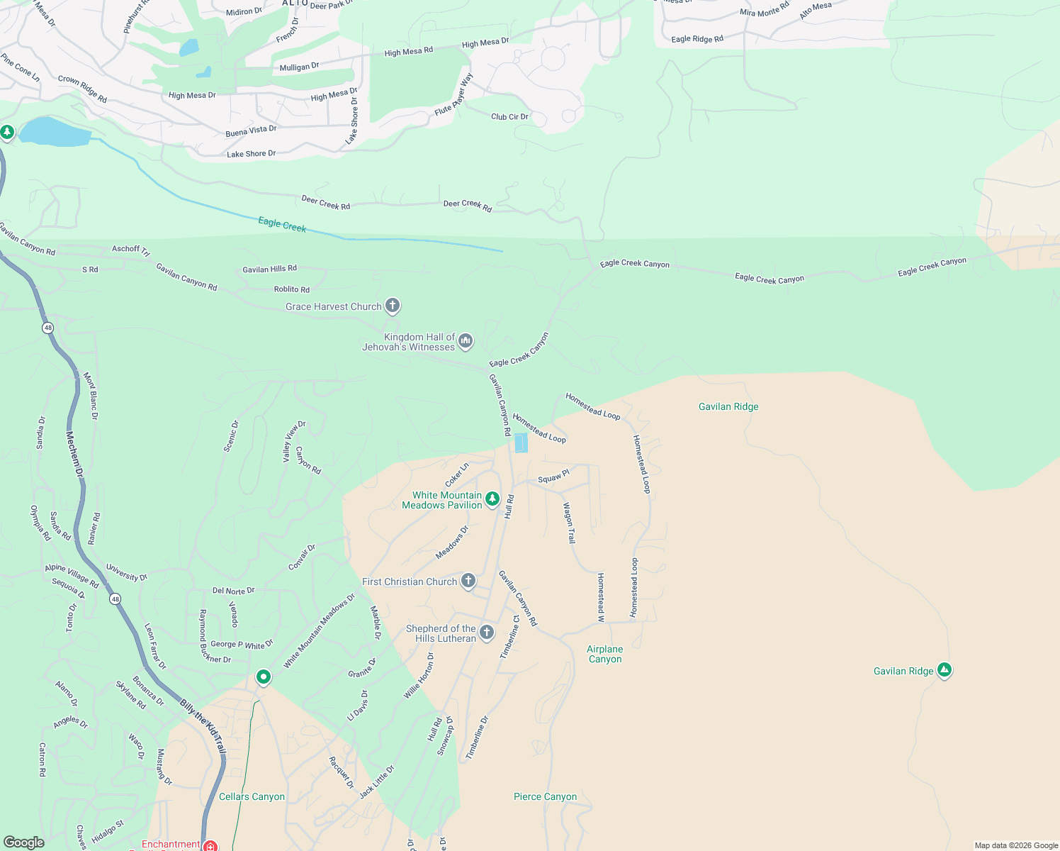 map of restaurants, bars, coffee shops, grocery stores, and more near Homestead Drive in Ruidoso