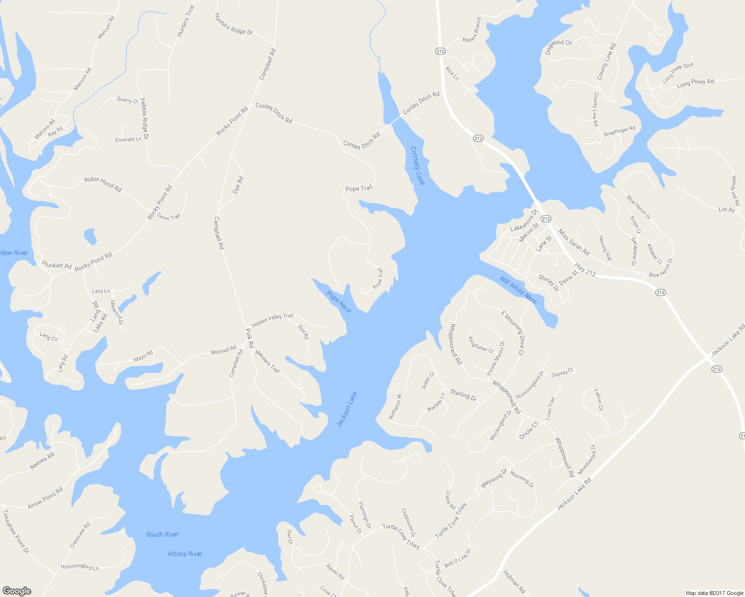map of restaurants, bars, coffee shops, grocery stores, and more near 645 Pope Trail in Covington