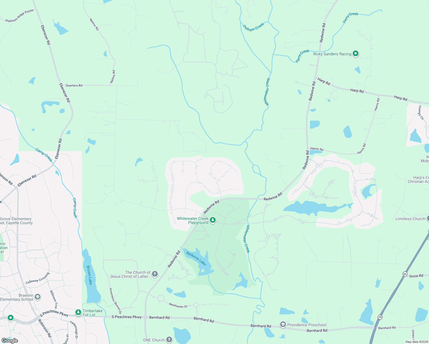 map of restaurants, bars, coffee shops, grocery stores, and more near 135 Ashborough Park in Fayetteville