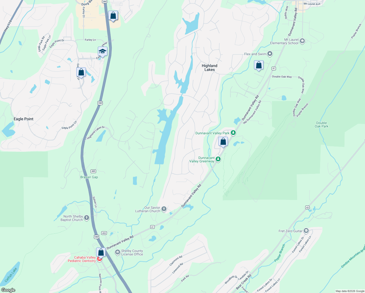 map of restaurants, bars, coffee shops, grocery stores, and more near 1013 Fairfield Lane in Birmingham