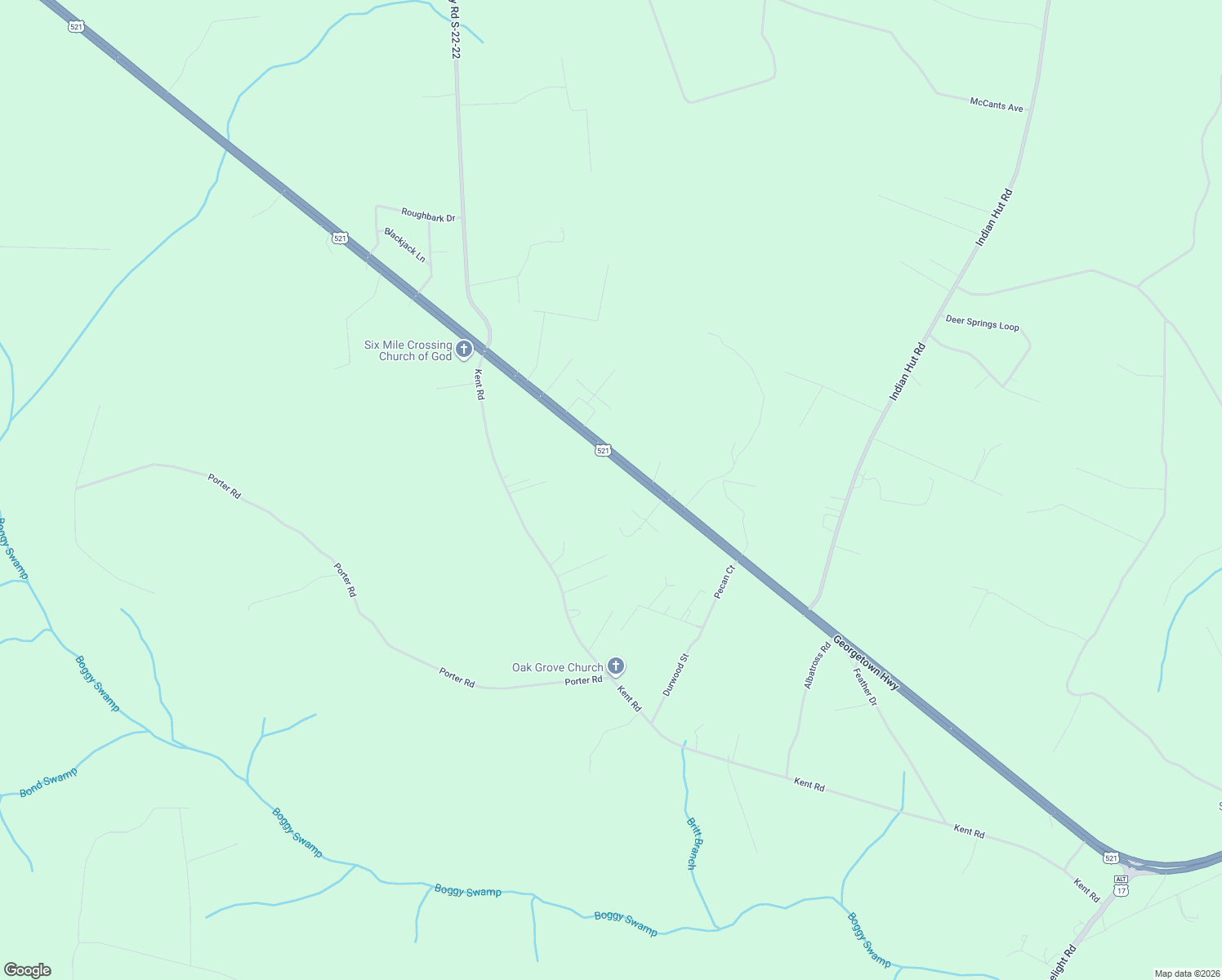 map of restaurants, bars, coffee shops, grocery stores, and more near 1951 Georgetown Highway in Georgetown