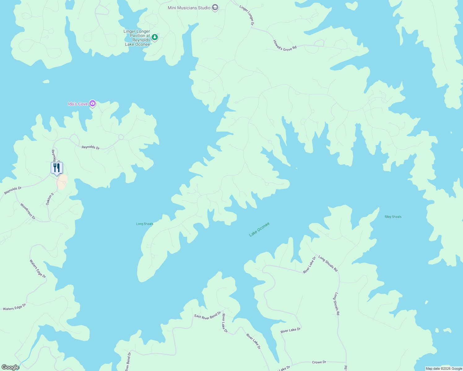 map of restaurants, bars, coffee shops, grocery stores, and more near 1100 Cavalier Cove in Greensboro