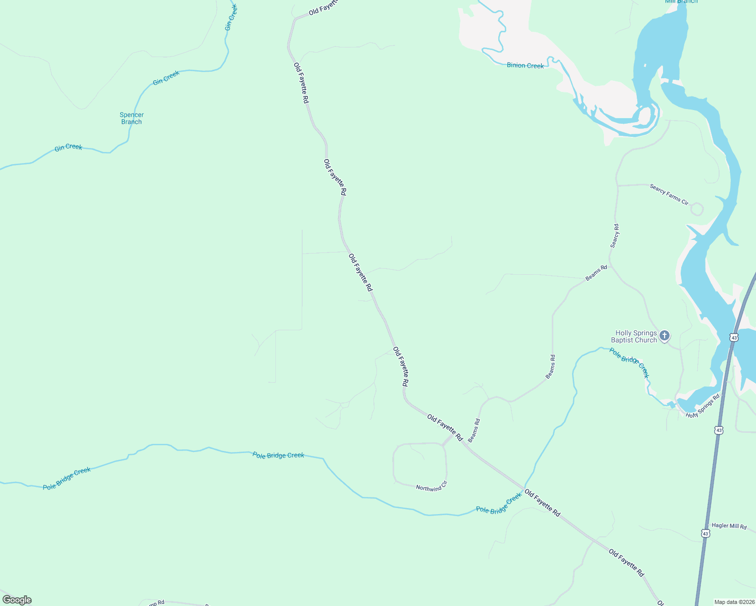 map of restaurants, bars, coffee shops, grocery stores, and more near 16474-16498 Old Fayette Road in Northport