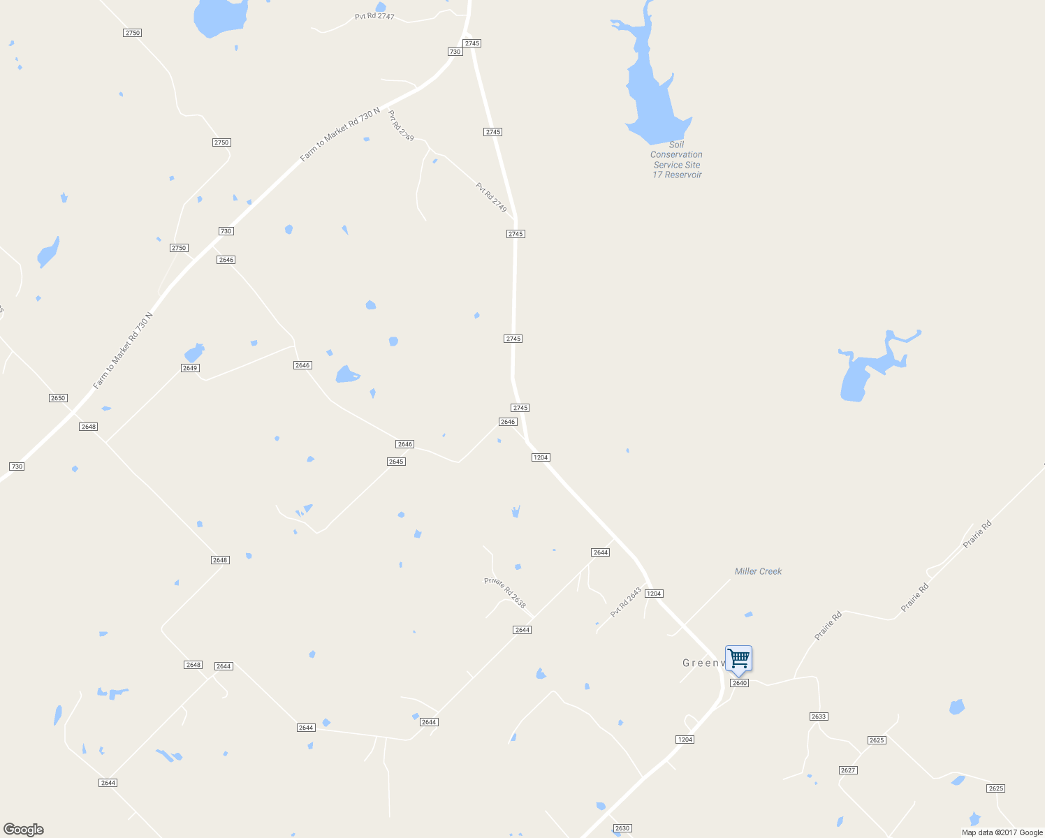 map of restaurants, bars, coffee shops, grocery stores, and more near 810 County Road 2745 in Decatur