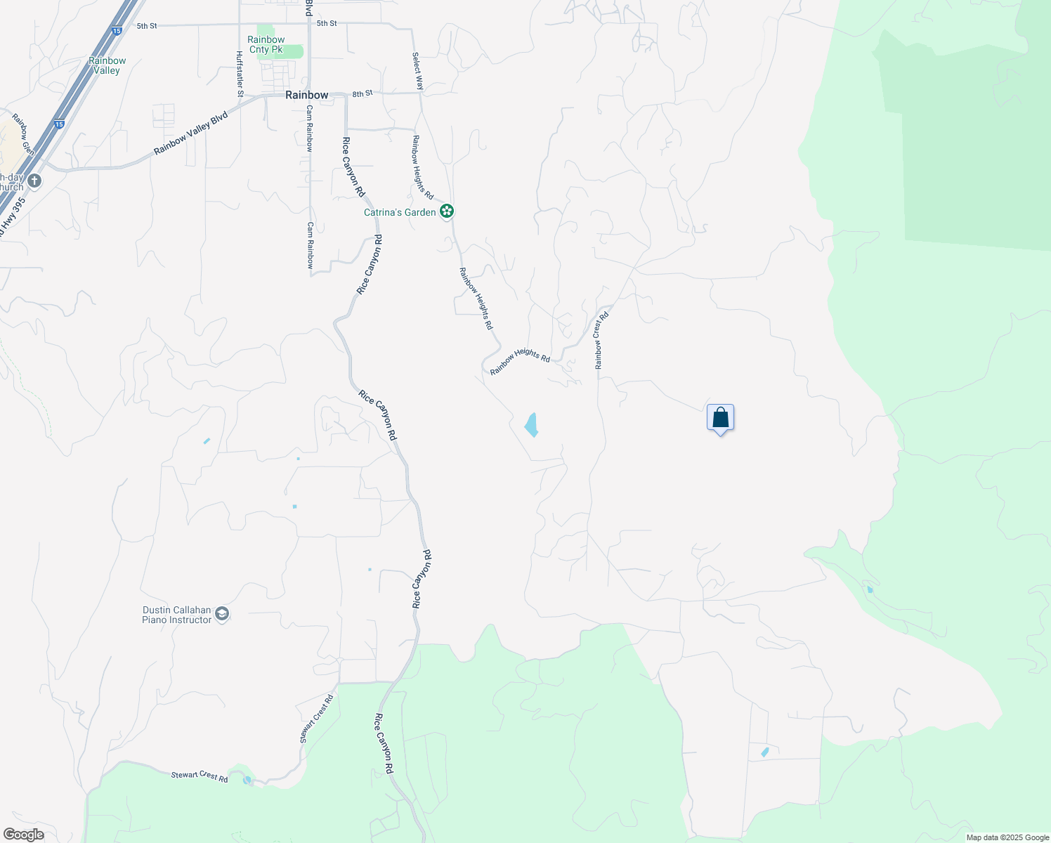 map of restaurants, bars, coffee shops, grocery stores, and more near 6036 Rainbow Heights Road in Fallbrook