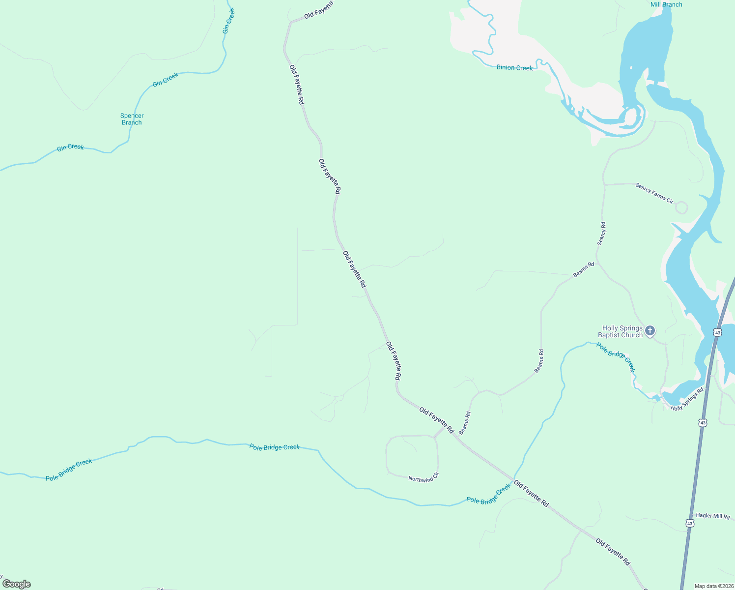 map of restaurants, bars, coffee shops, grocery stores, and more near 16500 Old Fayette Road in Northport