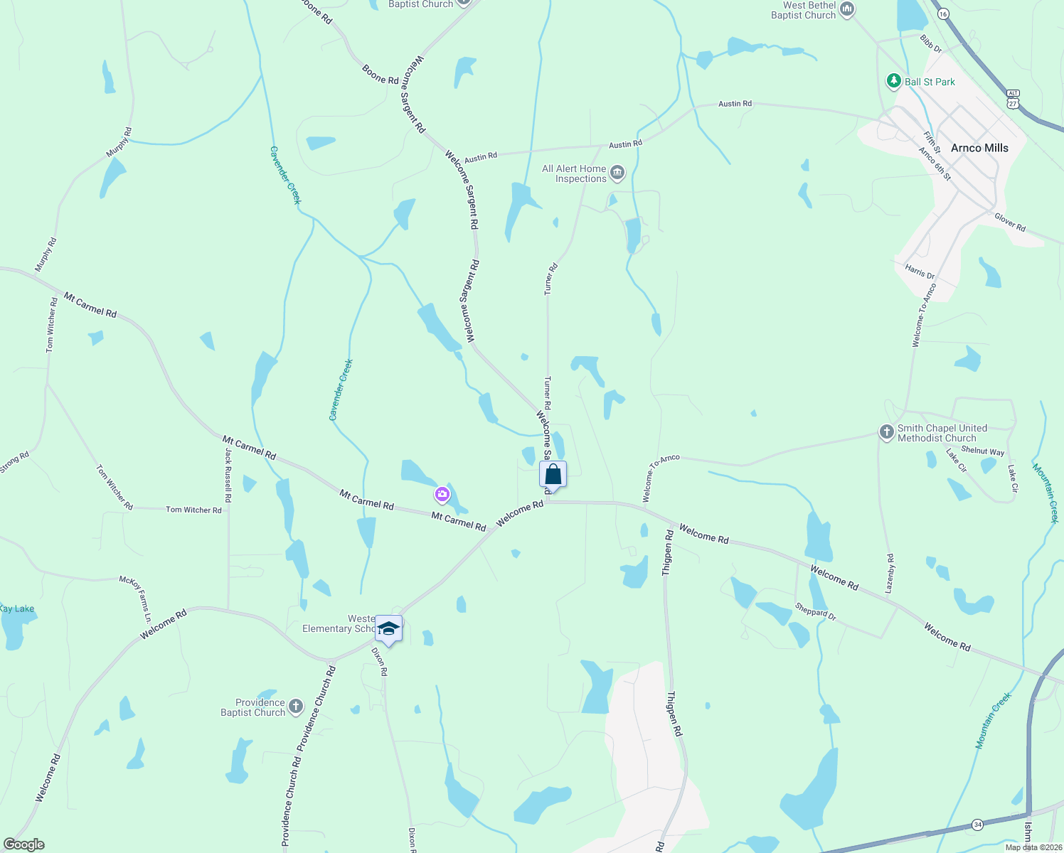 map of restaurants, bars, coffee shops, grocery stores, and more near 148 Welcome Road in Newnan