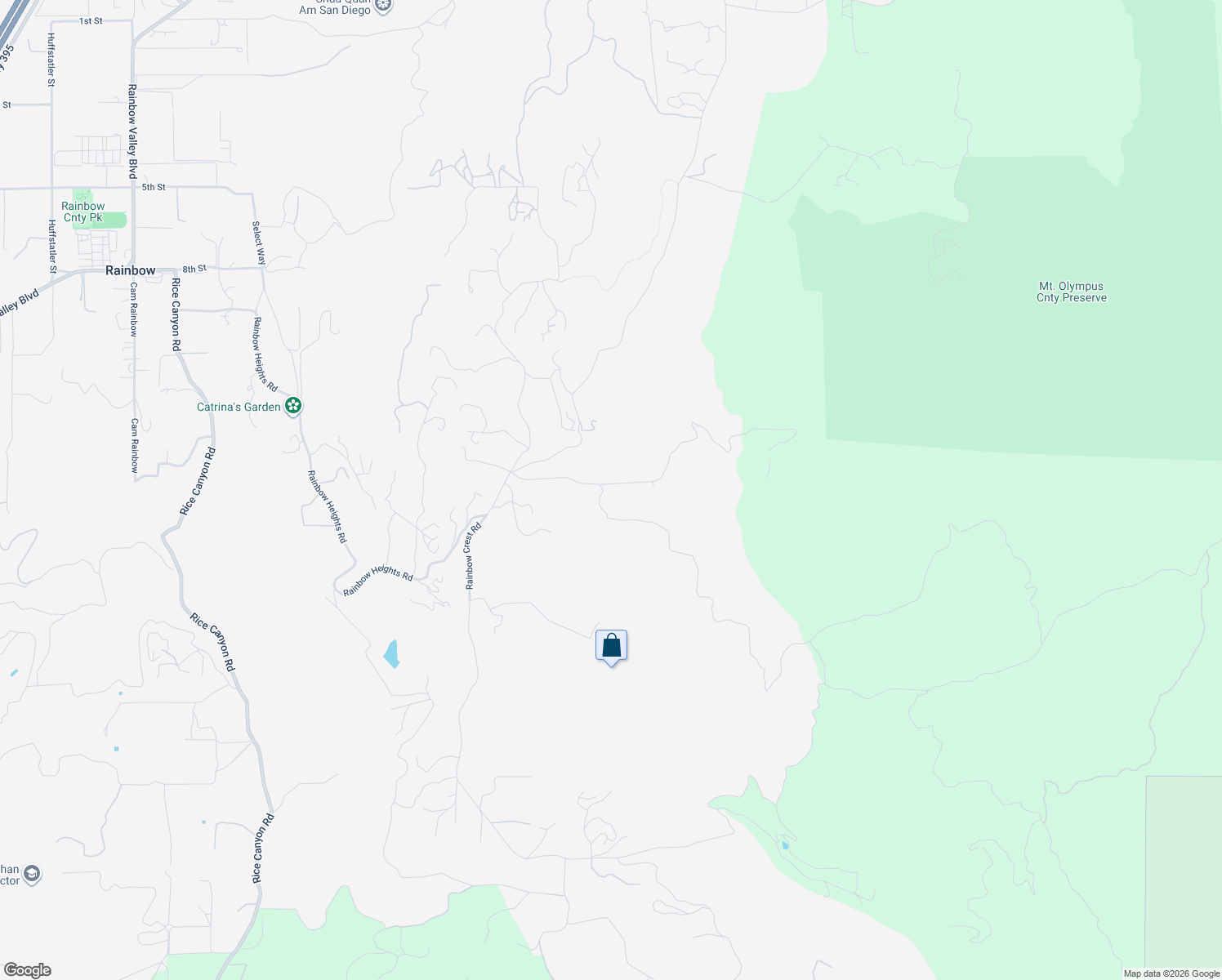 map of restaurants, bars, coffee shops, grocery stores, and more near 6455 Rainbow Heights Road in Fallbrook
