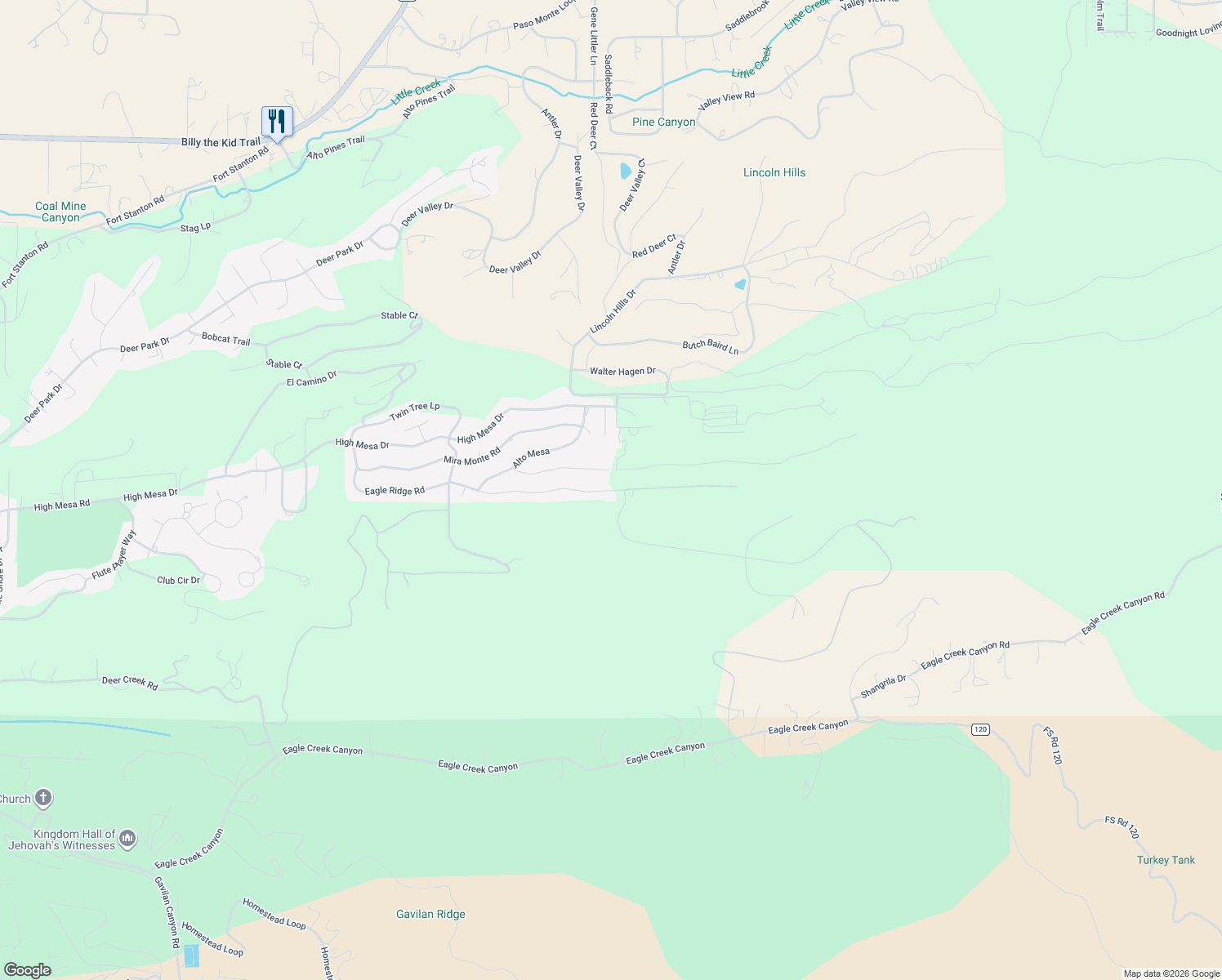 map of restaurants, bars, coffee shops, grocery stores, and more near 238 Eagle Ridge Road in Alto