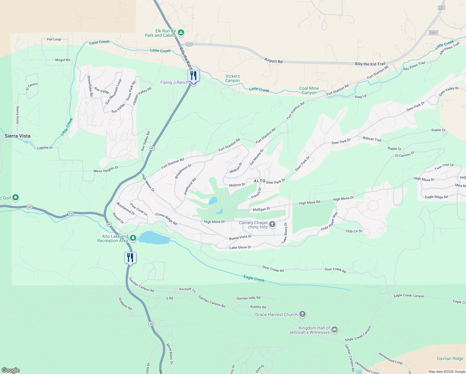 map of restaurants, bars, coffee shops, grocery stores, and more near 112 Augusta Court in Alto