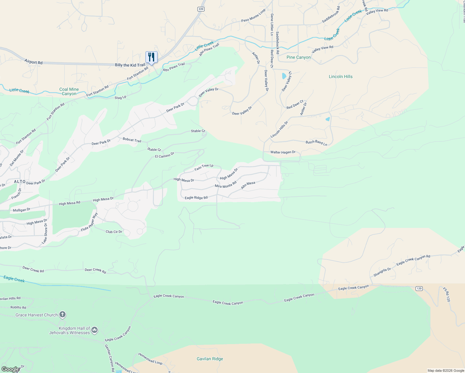 map of restaurants, bars, coffee shops, grocery stores, and more near 149 Mira Monte Road in Alto