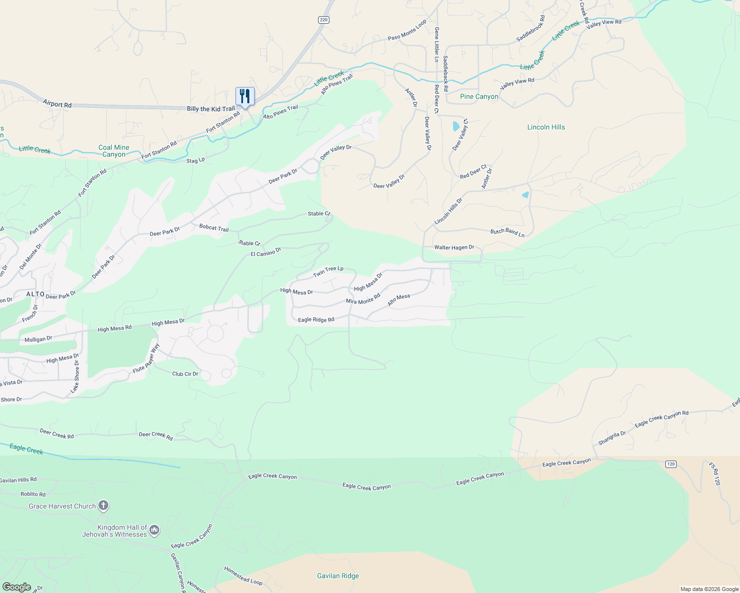 map of restaurants, bars, coffee shops, grocery stores, and more near 149 Mira Monte Road in Alto