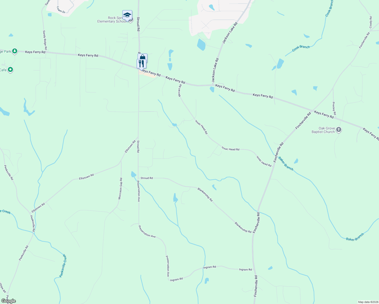 map of restaurants, bars, coffee shops, grocery stores, and more near 235 Hyannis Dr in Jackson