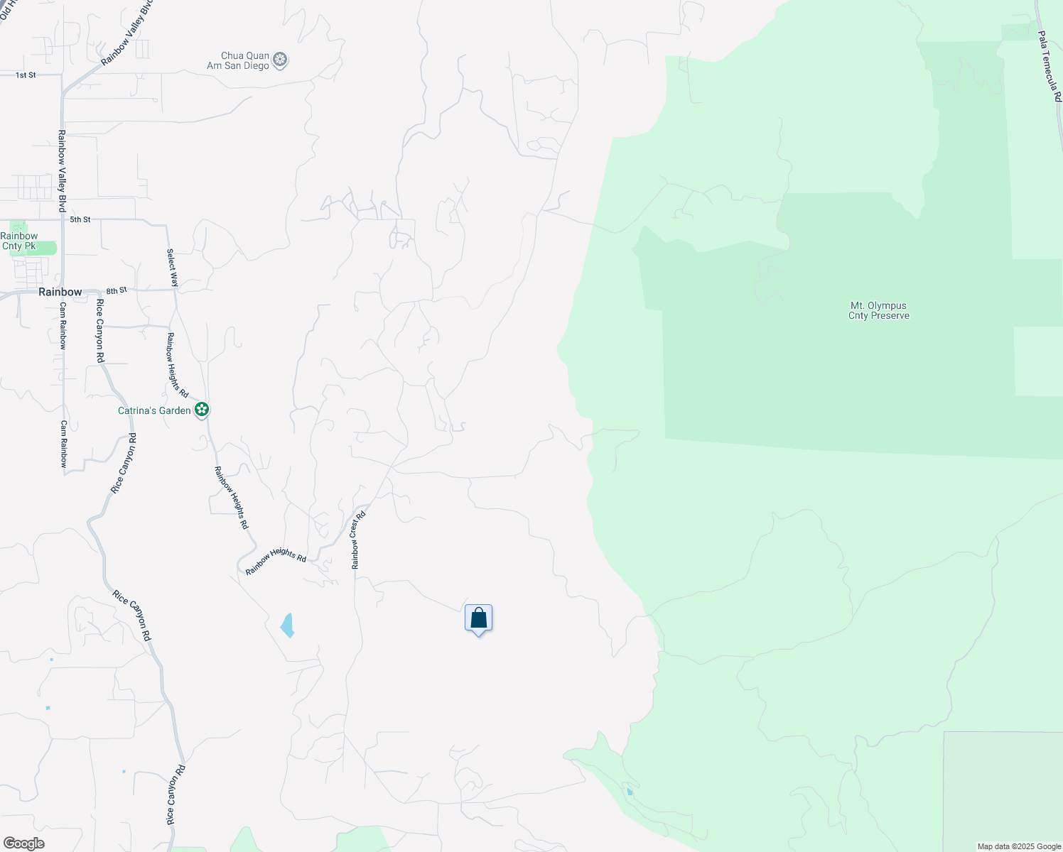 map of restaurants, bars, coffee shops, grocery stores, and more near Sombrero Road in Rainbow