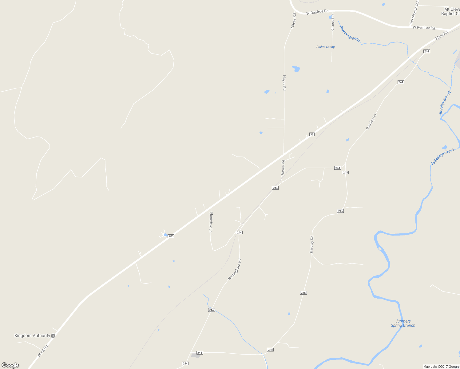 map of restaurants, bars, coffee shops, grocery stores, and more near 3926 Plant Road in Talladega