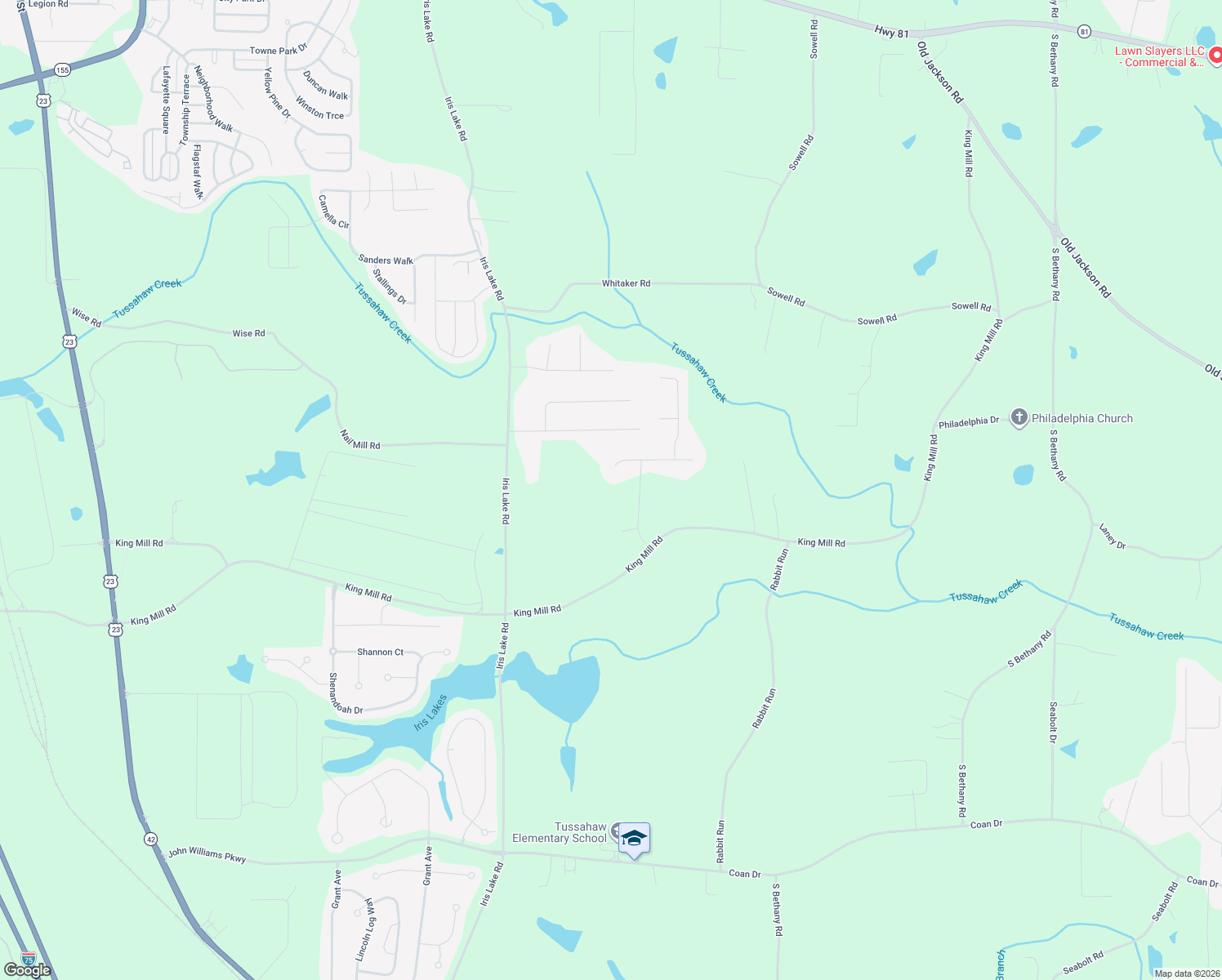 map of restaurants, bars, coffee shops, grocery stores, and more near 441 Lancelot Trail in McDonough
