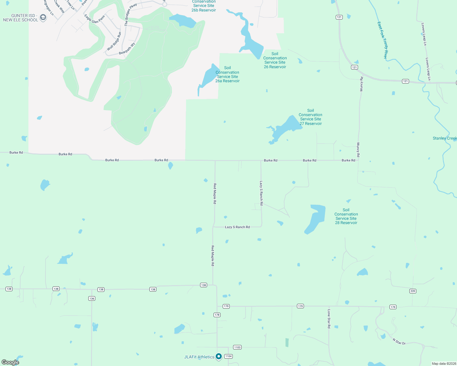 map of restaurants, bars, coffee shops, grocery stores, and more near 102 Red Maple Road in Gunter