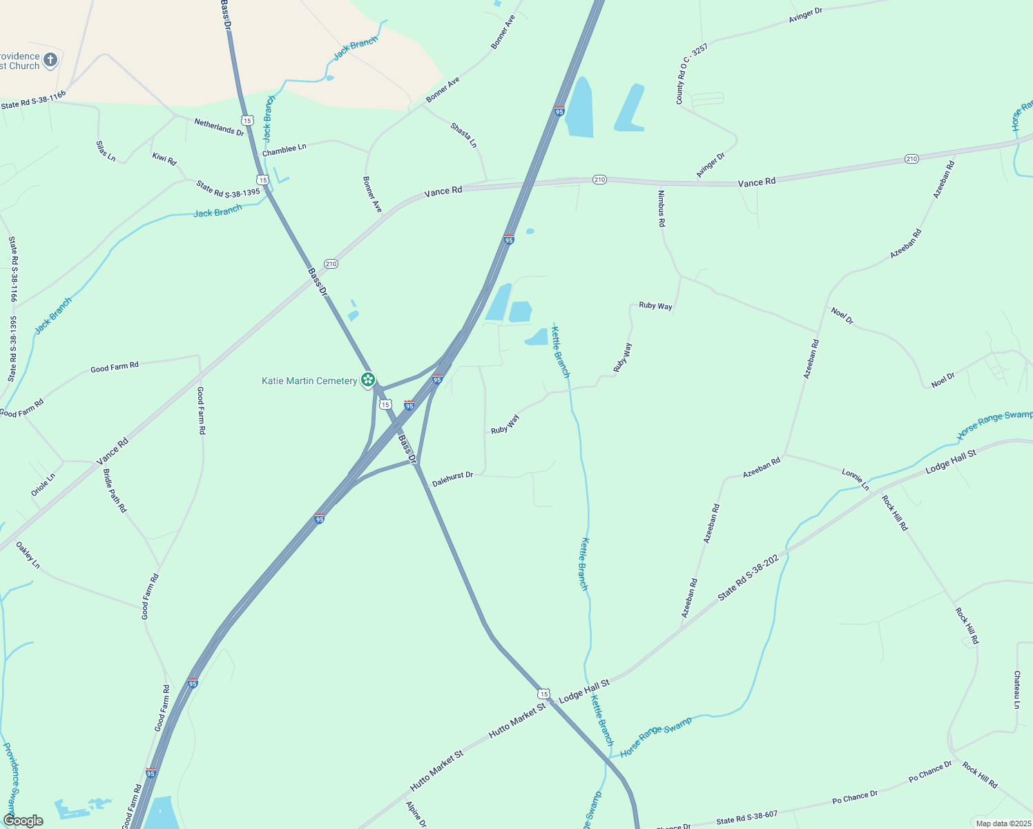 map of restaurants, bars, coffee shops, grocery stores, and more near 461 Ruby Way in Vance