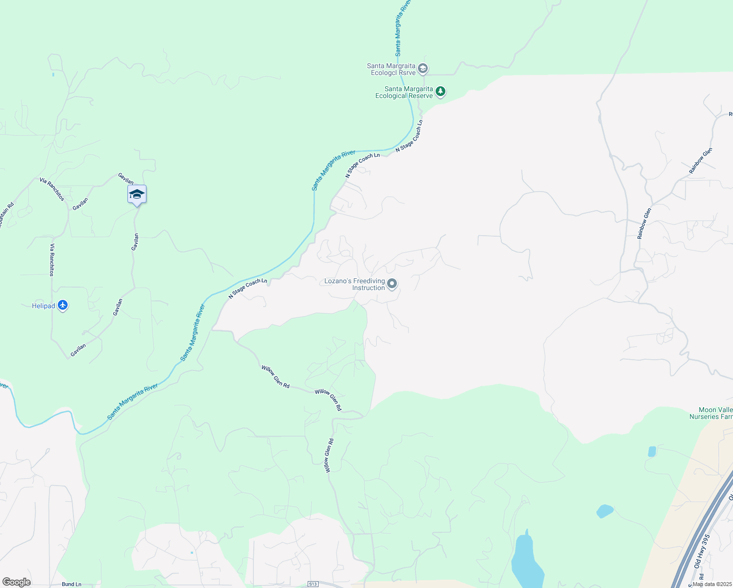 map of restaurants, bars, coffee shops, grocery stores, and more near 2963 Vista Del Rio in Fallbrook