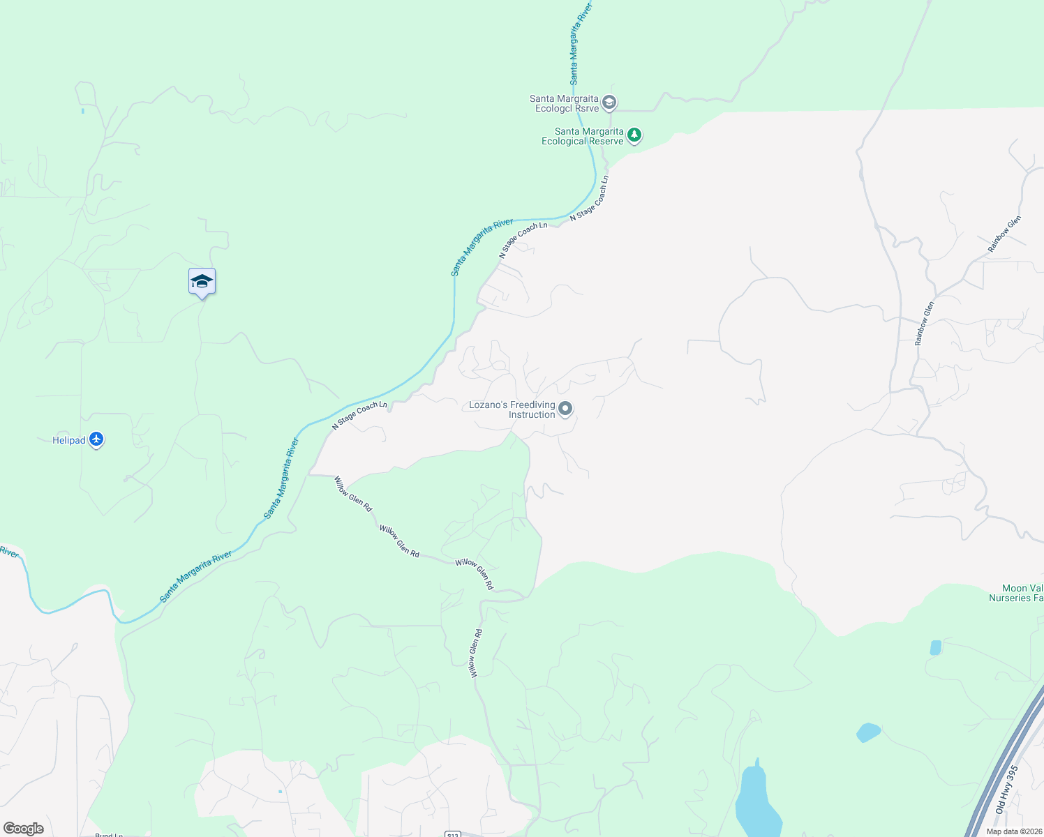 map of restaurants, bars, coffee shops, grocery stores, and more near 2970 Vista Del Rio in Fallbrook
