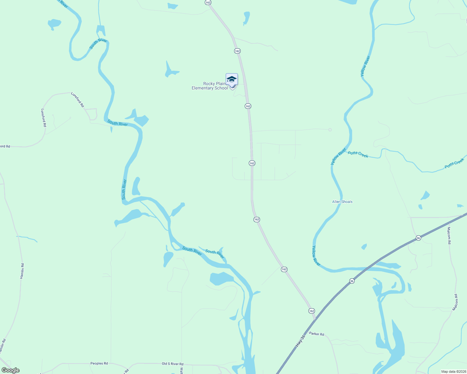 map of restaurants, bars, coffee shops, grocery stores, and more near 5762 Georgia 162 in Covington