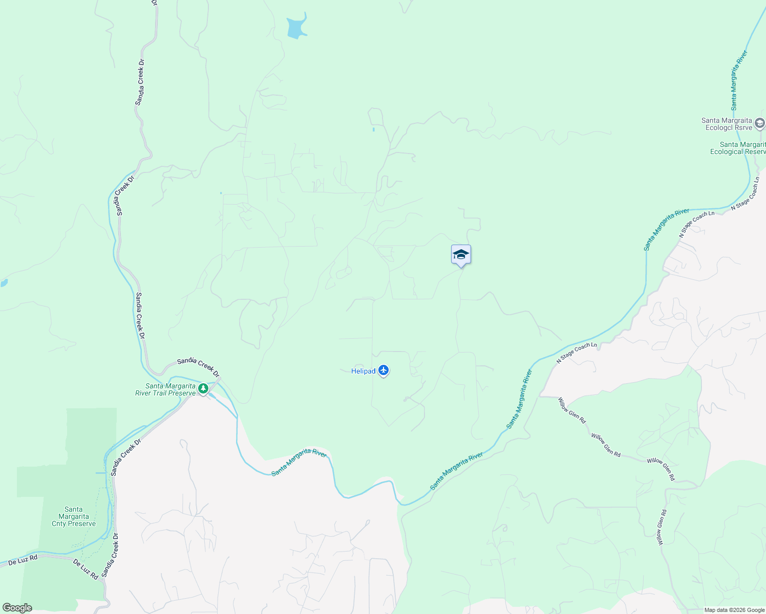 map of restaurants, bars, coffee shops, grocery stores, and more near 40745 Vía Ranchitos in Fallbrook
