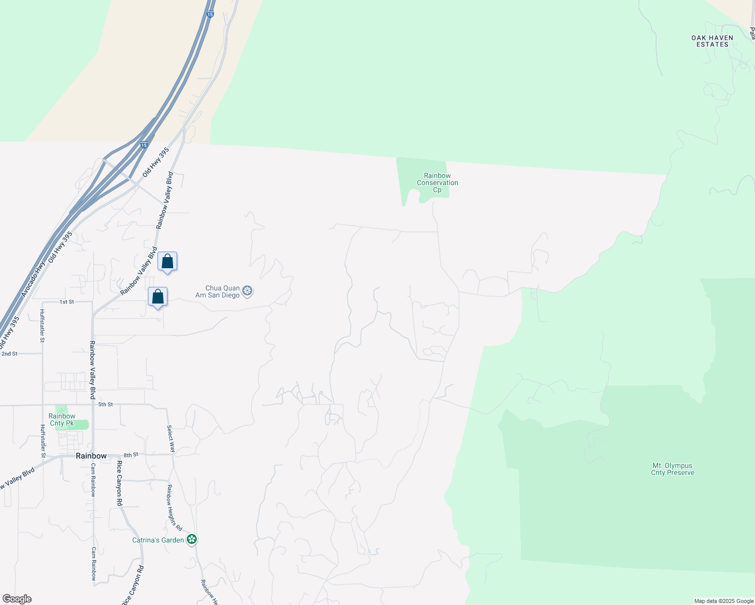 map of restaurants, bars, coffee shops, grocery stores, and more near Rainbow Peaks Trail in Rainbow