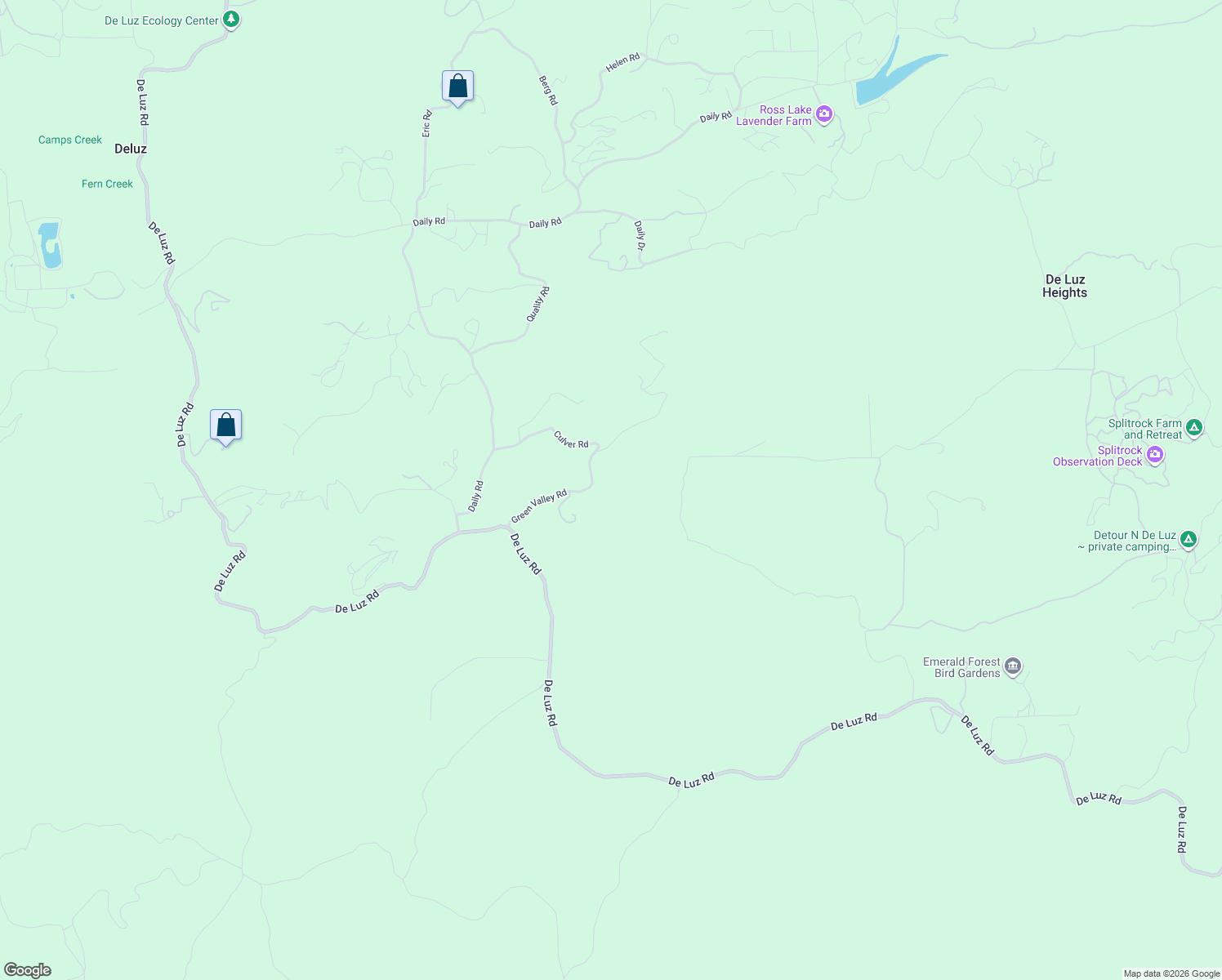 map of restaurants, bars, coffee shops, grocery stores, and more near 2339 Green Valley Road in Fallbrook