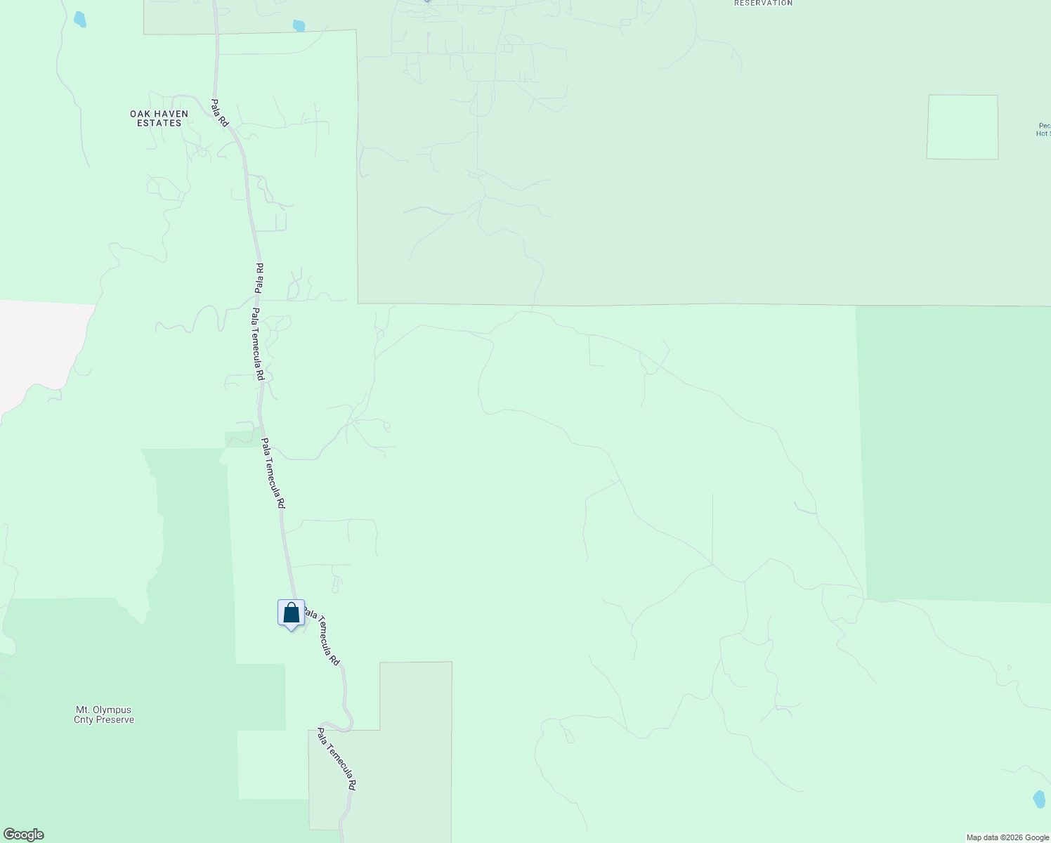map of restaurants, bars, coffee shops, grocery stores, and more near 12233 Rancho Heights Road in Pala