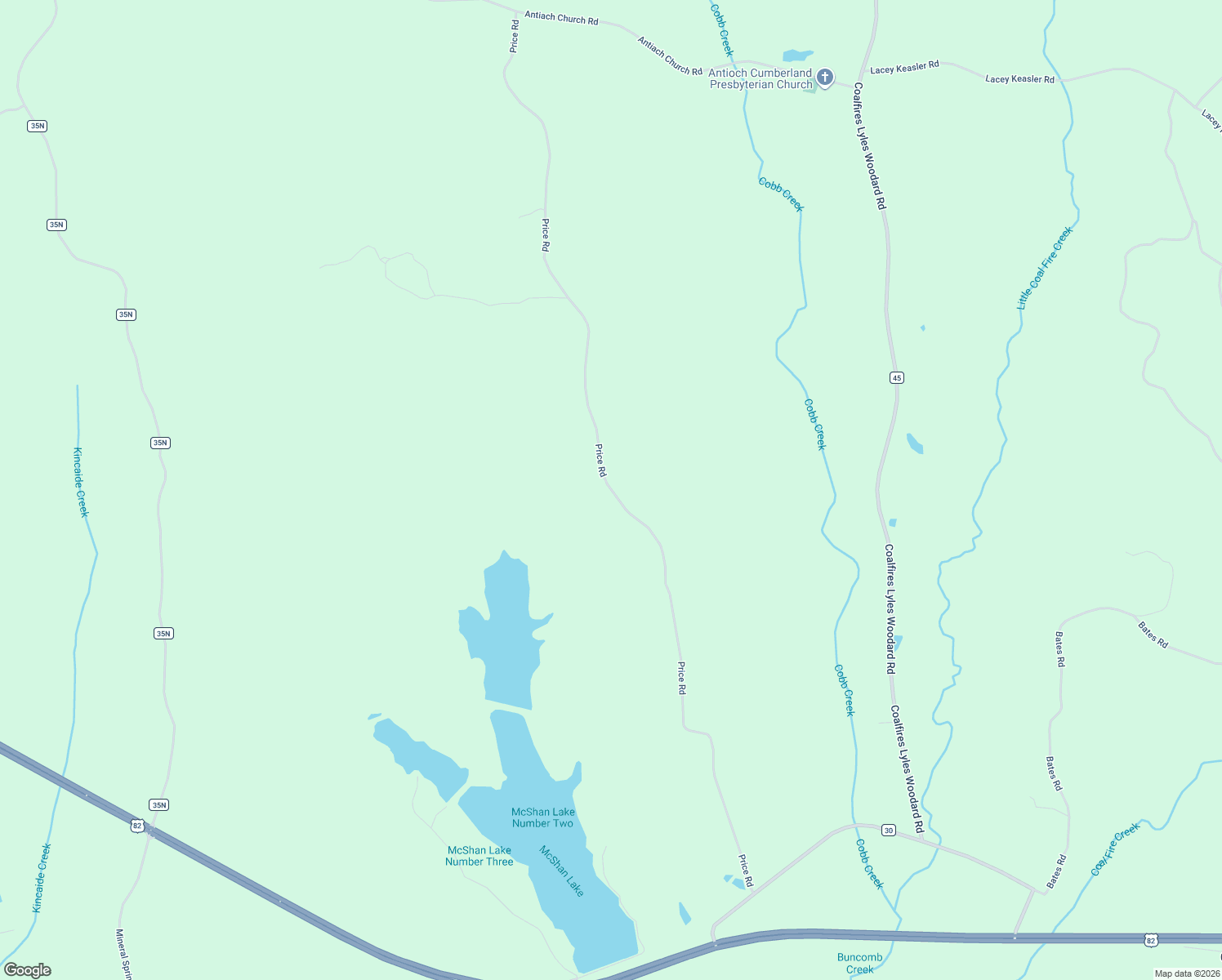 map of restaurants, bars, coffee shops, grocery stores, and more near Price Rd in Reform
