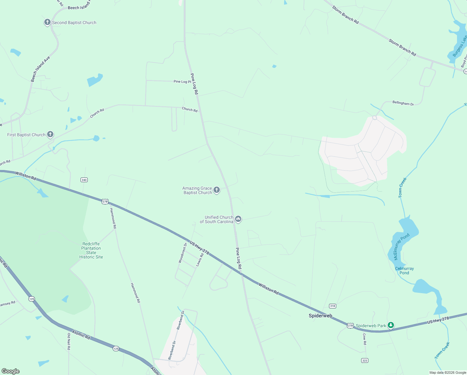 map of restaurants, bars, coffee shops, grocery stores, and more near 368 Pine Log Road in Beech Island