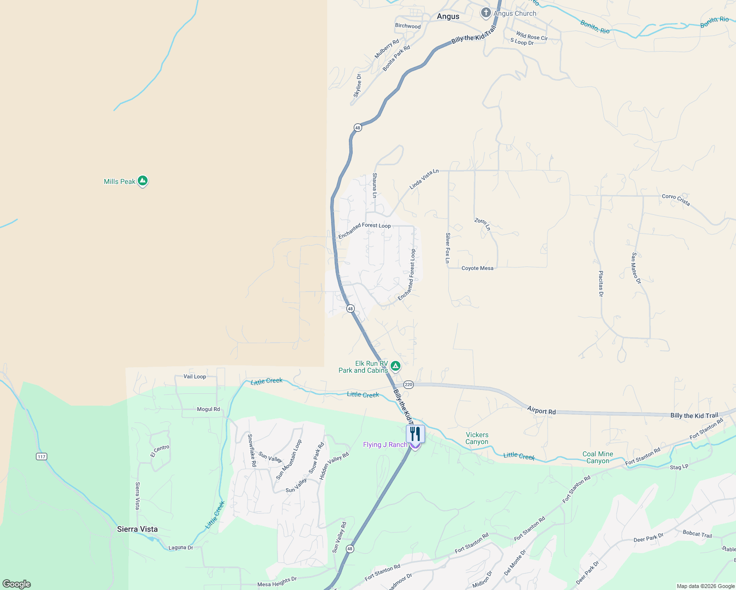 map of restaurants, bars, coffee shops, grocery stores, and more near 541 Enchanted Forest Drive in Alto