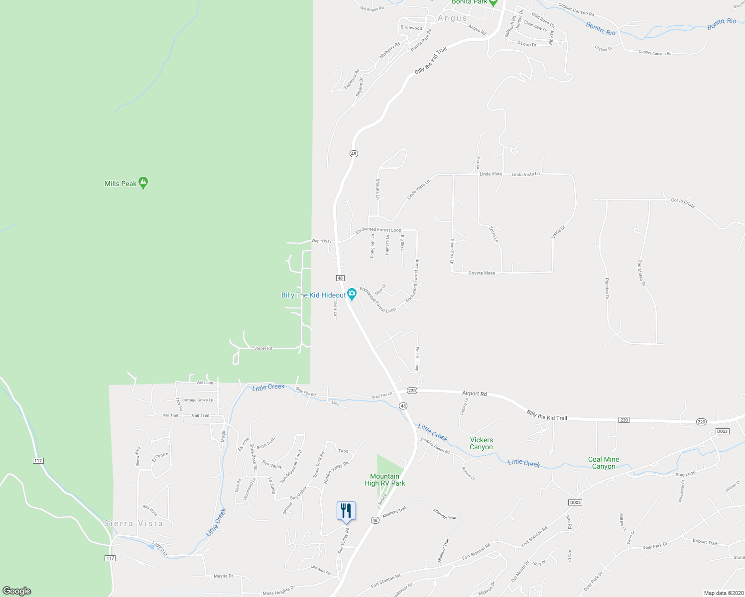 map of restaurants, bars, coffee shops, grocery stores, and more near 561 Enchanted Forest Drive in Alto