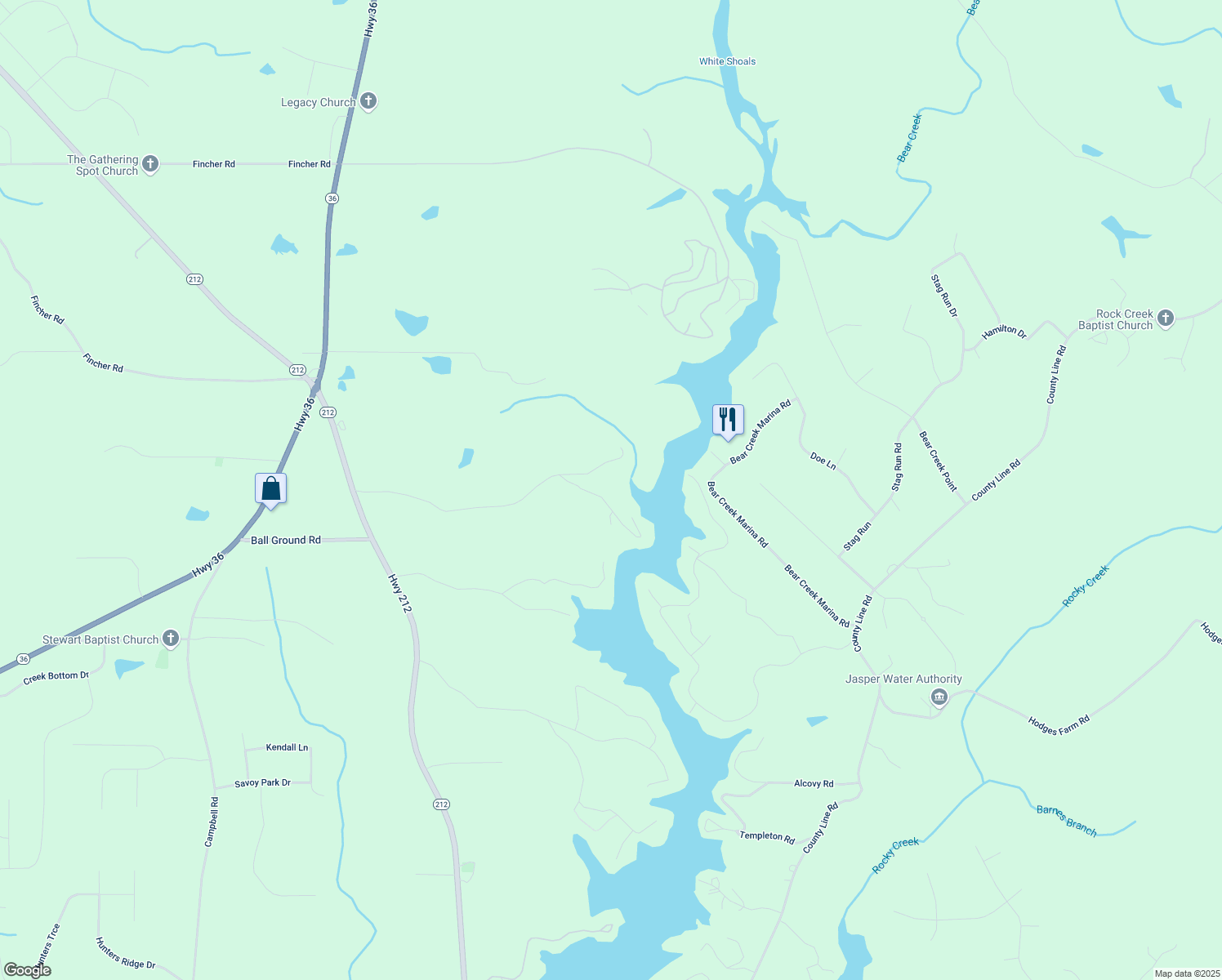 map of restaurants, bars, coffee shops, grocery stores, and more near 405 Miller Road in Covington