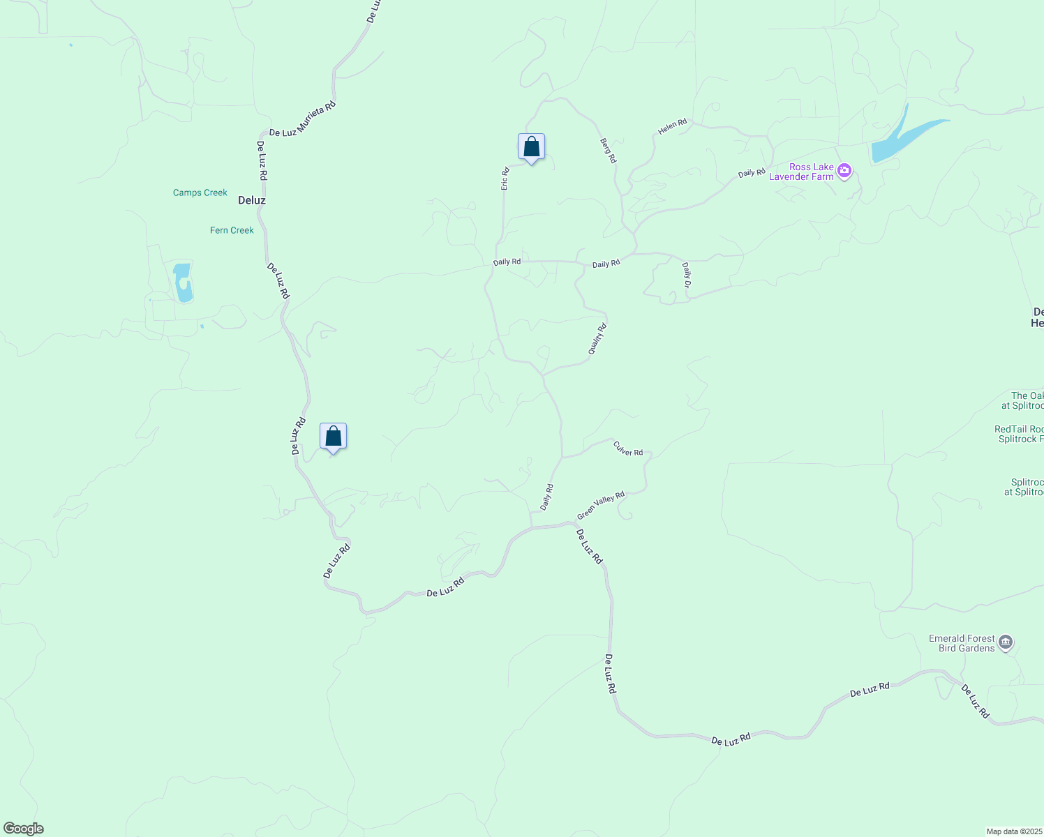 map of restaurants, bars, coffee shops, grocery stores, and more near 39182 Daily Road in Fallbrook