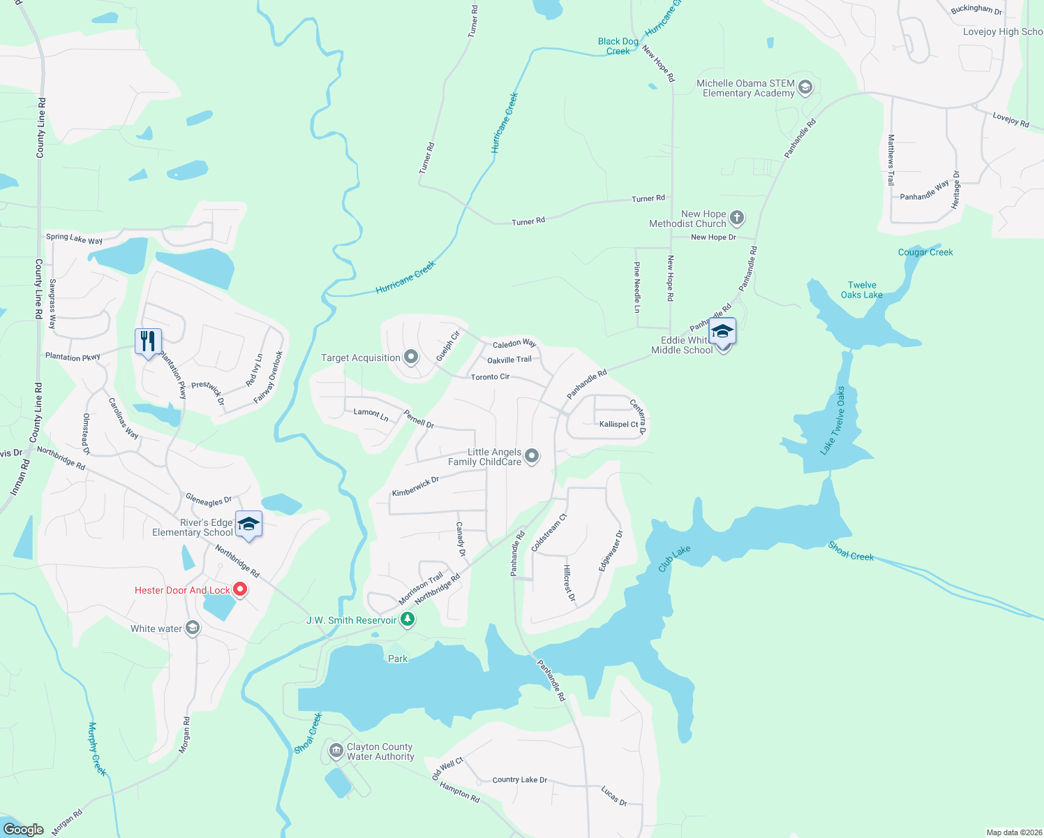 map of restaurants, bars, coffee shops, grocery stores, and more near 591 Vaughan Dr in Hampton
