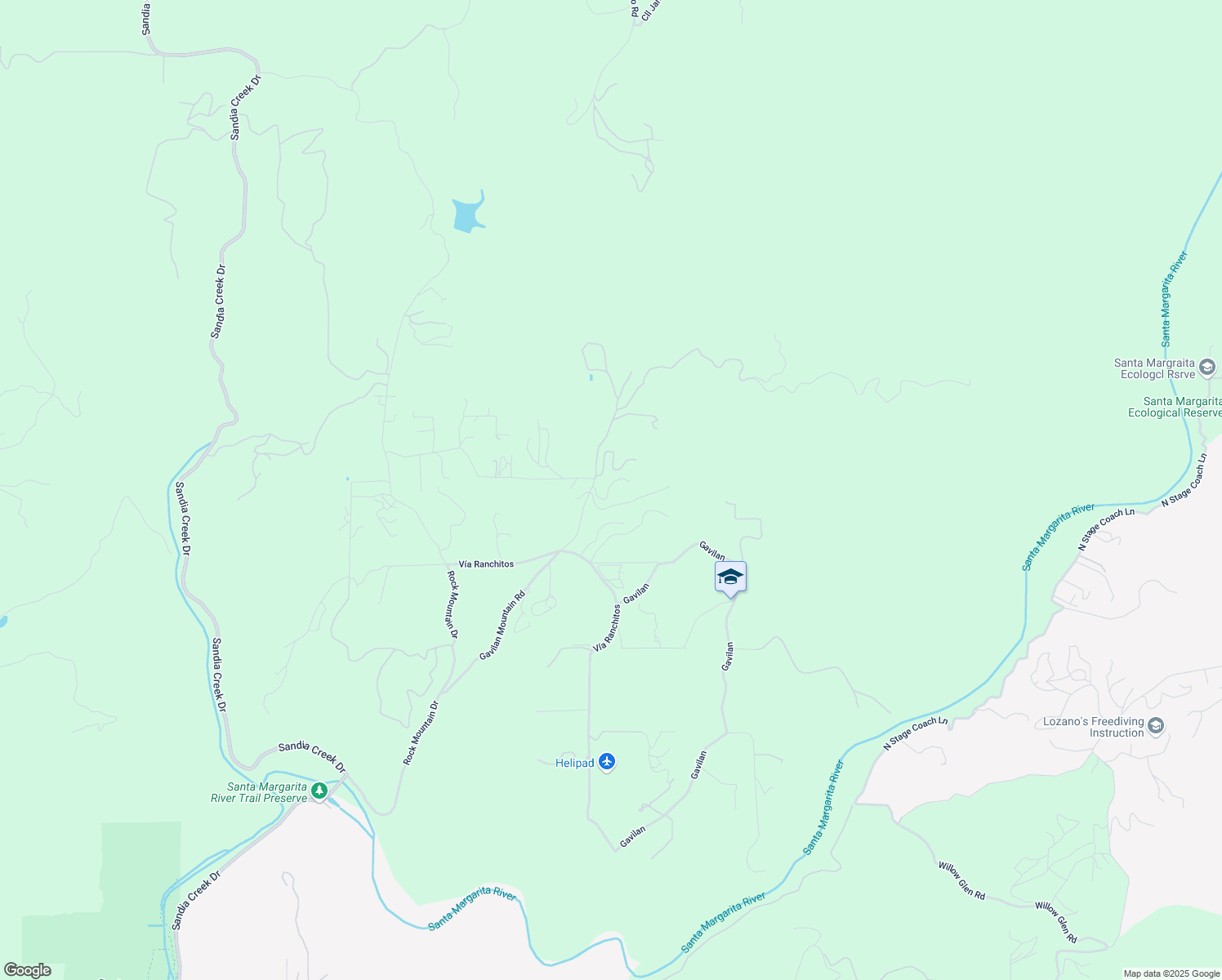 map of restaurants, bars, coffee shops, grocery stores, and more near 40567 Gavilan Mountain Road in Fallbrook