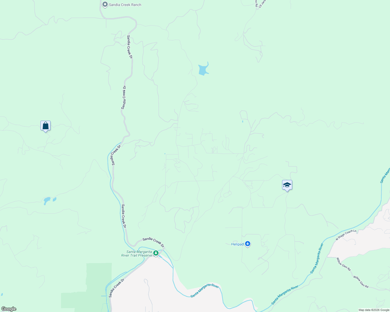 map of restaurants, bars, coffee shops, grocery stores, and more near 40487 Rock Mountain Drive in Fallbrook