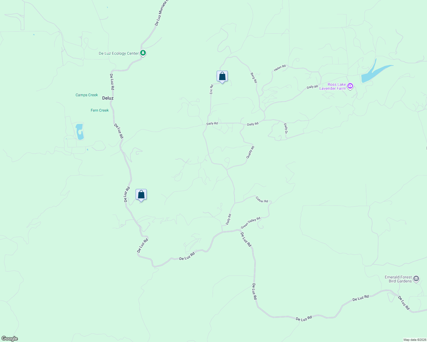 map of restaurants, bars, coffee shops, grocery stores, and more near 39238 Daily Road in Fallbrook
