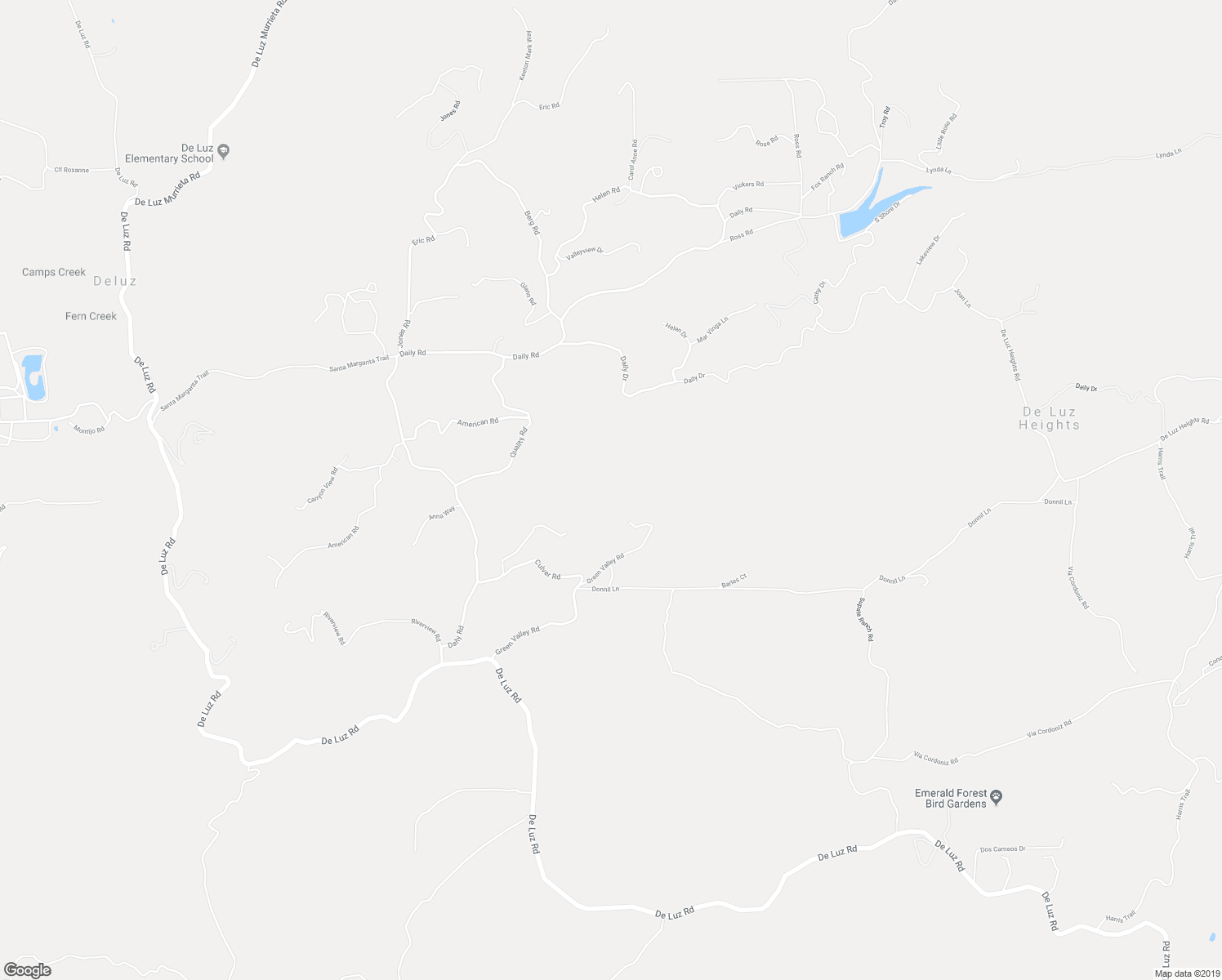 map of restaurants, bars, coffee shops, grocery stores, and more near 2364 Green Valley Road in Fallbrook