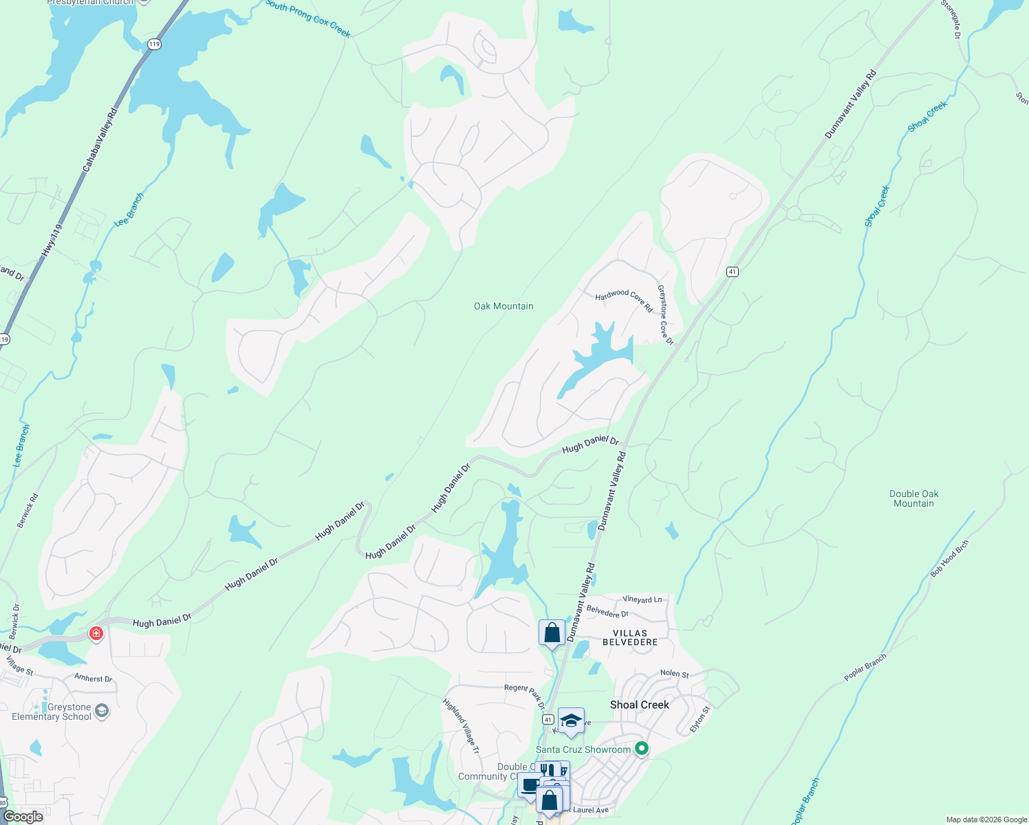 map of restaurants, bars, coffee shops, grocery stores, and more near 427 North Lake Road in Birmingham