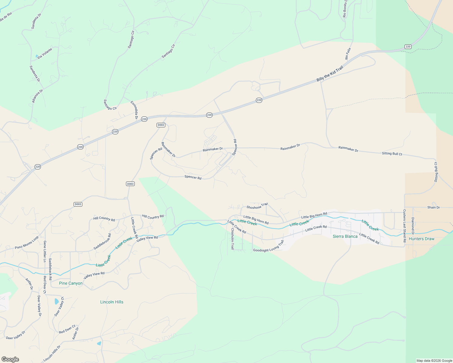 map of restaurants, bars, coffee shops, grocery stores, and more near 243 Pueblo Loop in Alto